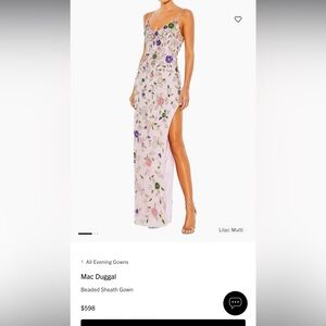 Mac Duggal Beaded Sheath Gown